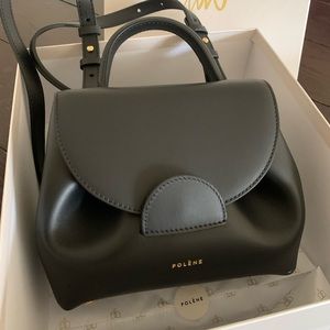 Polene number one nano in smooth leather.